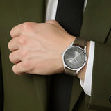Titan Men's Urban Edge Lustrous Olive Dial Leather Watch - 1802SL08 - KRISHNA WATCH COMPANY