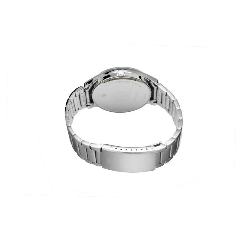 Titan Quartz Multifunction Silver Dial Stainless Steel Strap Watch for Men 1803SM01 - KRISHNA WATCH COMPANY