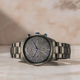 Titan Neo Splash Quartz Multifunction Anthracite Dial Stainless Steel Strap Watch for Men 1805km07