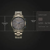 Titan Neo Splash Quartz Multifunction Anthracite Dial Stainless Steel Strap Watch for Men 1805km07