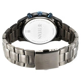 Titan Neo Splash Quartz Multifunction Anthracite Dial Stainless Steel Strap Watch for Men 1805km07