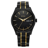 Titan Regalia Opulent Quartz Analog with Day and Date Black Dial Two Toned Stainless Steel Strap Watch for Men 1805KM10