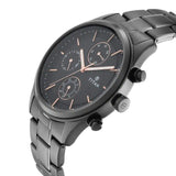 Titan Workwear Watch with Black Dial & Black Metal Strap - 1805NM01
