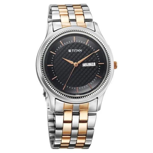 Titan Karishma Quartz Analog with Day and Date Blue Dial Watch For Men - 1824KM02 - KRISHNA WATCH COMPANY