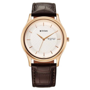 Titan Karishma Quartz Analog Leather Strap Watch For Men - 1824WL03 - KRISHNA WATCH COMPANY