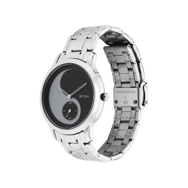 Titan Yin & Yang Black Dial Analog Watch for Men 1825SM02