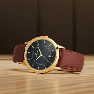 Titan Quartz Analog with Date Watch for Men - 1825YL01 - KRISHNA WATCH COMPANY