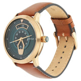 Titan Maritime Green Dial Analog Leather Strap watch for Men  1828QL01
