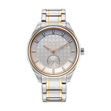 Titan Regalia Opulent Offset Second Hand White Dial Rose Gold Bimetal Strap Watch For Men 1829km08