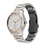 Titan Regalia Opulent Offset Second Hand White Dial Rose Gold Bimetal Strap Watch For Men 1829km08