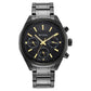 Titan Quartz Multifunction Black Dial Stainless Steel Strap Watch for Men 1829NM02