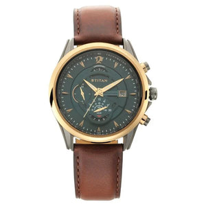 Titan Men's Maritime Chronograph Watch - 1830KL02 - KRISHNA WATCH COMPANY