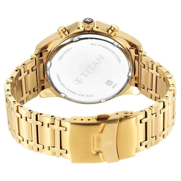 Titan Regalia Premium Green Chrono Stainless Steel Strap watch for Men 1830ym02