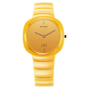 Titan Squircle Camo Quartz Analog Yellow Dial Ceramic Strap Watch For Unisex 1841qc08 - KRISHNA WATCH COMPANY