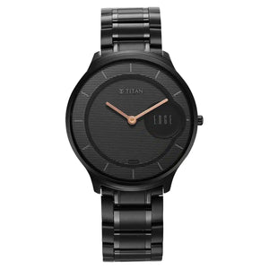 TITAN Edge Metal Black Dial Stainless Steel Strap Watch 1843NM03 - KRISHNA WATCH COMPANY