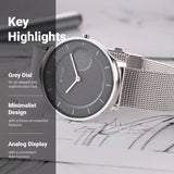 Titan Minimals Grey Dial Analog Stainless Steel Strap Watch for Men  1843sm01