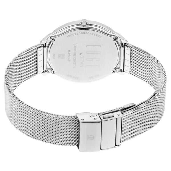 Titan Minimals Grey Dial Analog Stainless Steel Strap Watch for Men  1843sm01