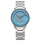 Titan Edge Murals Quartz Analog Blue Dial Stainless Steel Strap Watch For Men 1843sm04