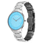Titan Edge Murals Quartz Analog Blue Dial Stainless Steel Strap Watch For Men 1843sm04