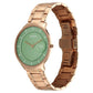 Titan Edge Murals Quartz Analog Green Dial Stainless Steel Strap Watch For Men 1843wm02