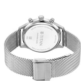 Titan Sapphire Quartz Multifunction White Dial Watch for Men - 1874SM01 - KRISHNA WATCH COMPANY