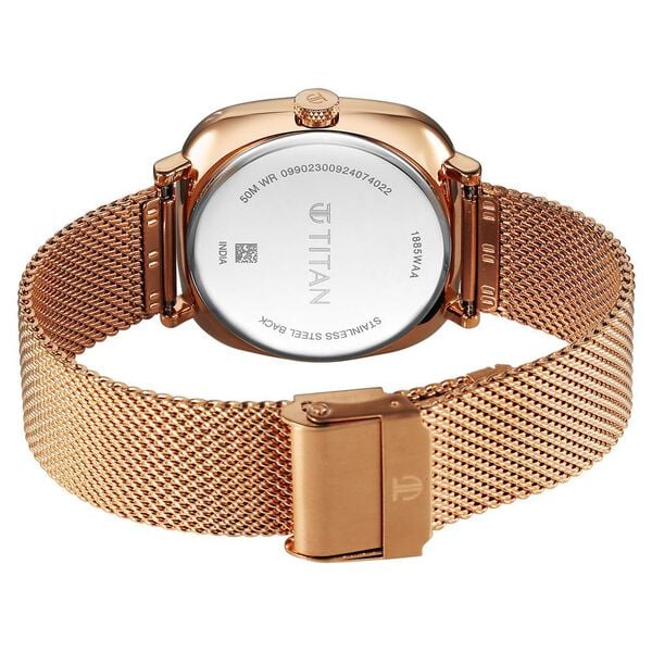 Titan Neo Curve Quartz Analog with Date Brown Dial Stainless Steel Strap Watch For Men 1885wm01