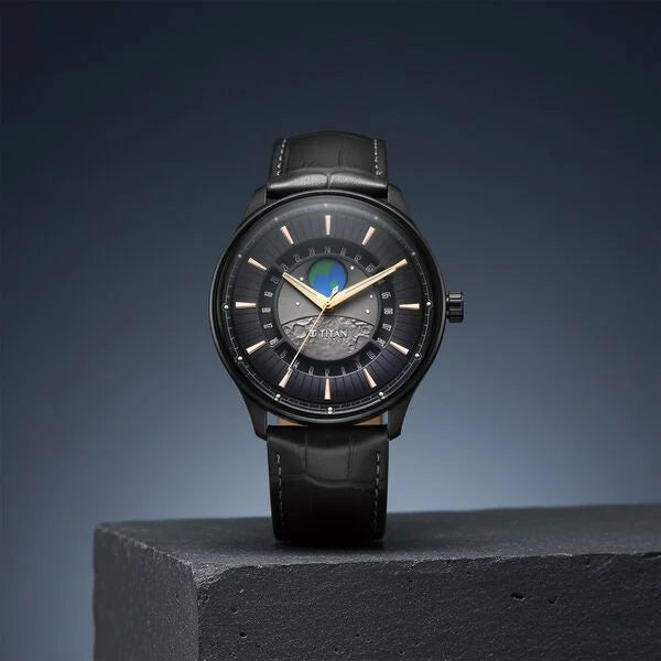 Titan Stellar Analog with Earth Disc Watch for Men 1890nl01