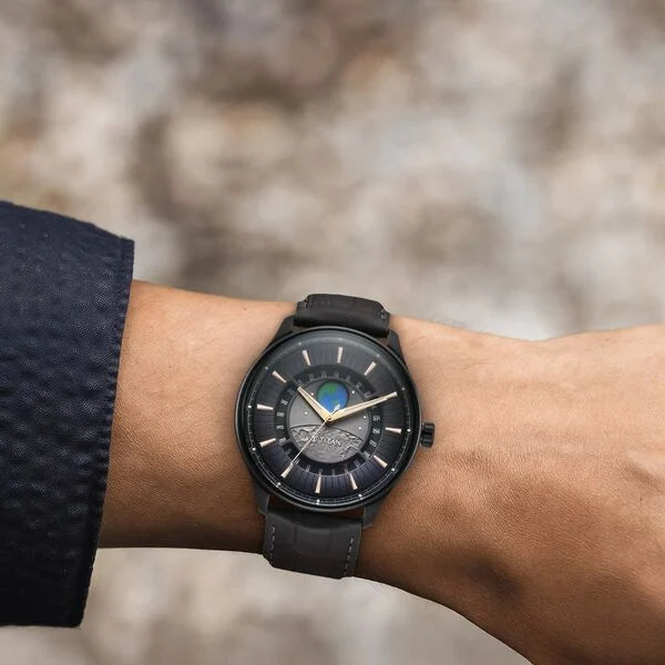Titan Stellar Analog with Earth Disc Watch for Men 1890nl01