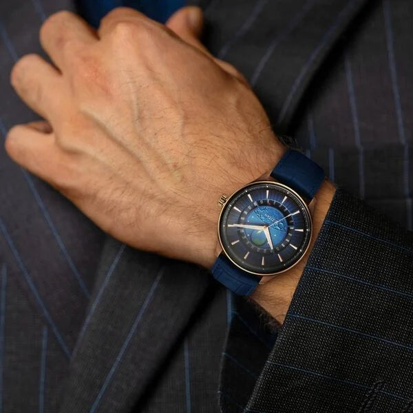 Titan Stellar Analog with Earth Disc Watch for Men 1890ql01