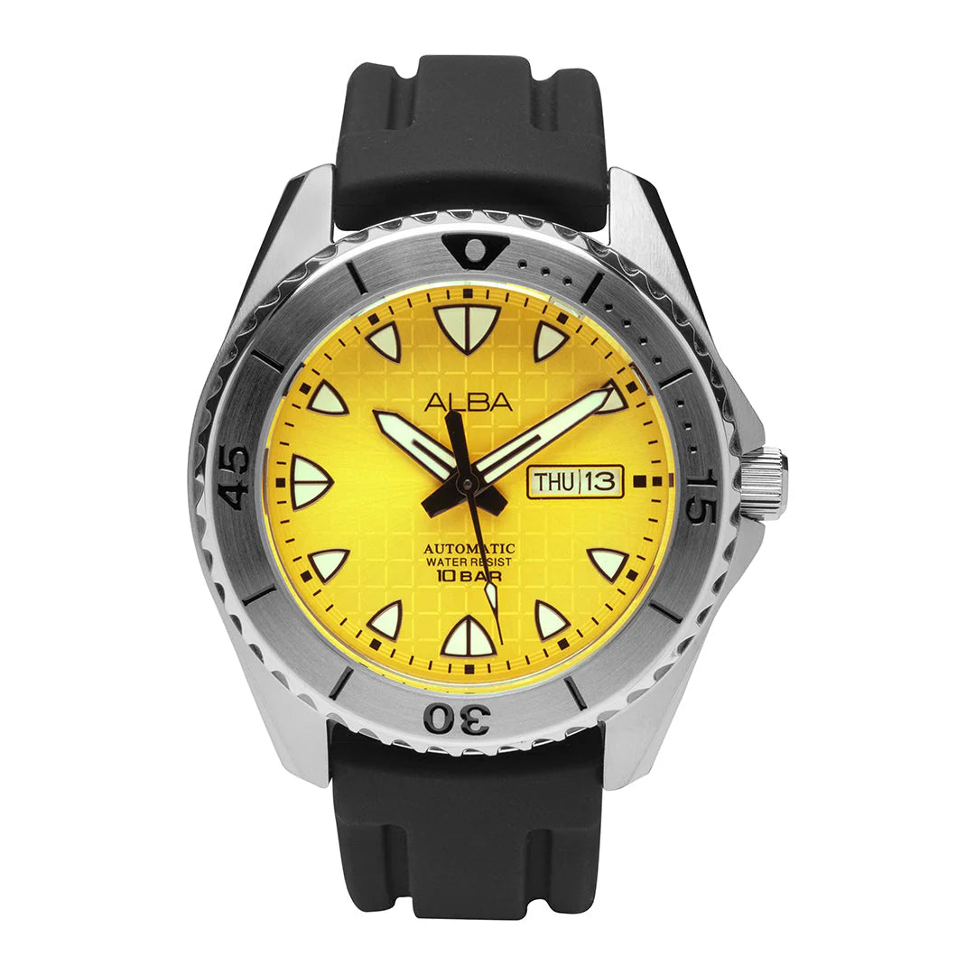 ALBA Mechanical Yellow Patterned Dial Automatic Men's Watch - AL4587X1