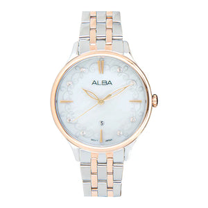 ALBA White MOP Patterned Dial-AH7CR2X1 - KRISHNA WATCH COMPANY