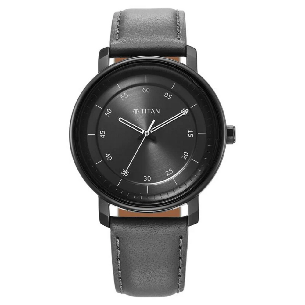 Titan Workwear Quartz Analog Anthracite Dial Watch for Men - 1884NL01 - KRISHNA WATCH COMPANY