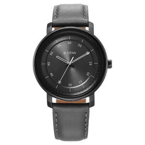 Titan Workwear Quartz Analog Anthracite Dial Watch for Men - 1884NL01 - KRISHNA WATCH COMPANY