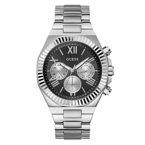 Guess Men's Watch Black Dial Silver Tone Case Quartz - GW0703G1 - KRISHNA WATCH COMPANY