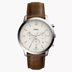 Neutra Chronograph Brown Leather Watch FS5380I - KRISHNA WATCH COMPANY