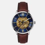 Timex E Class Male Blue Analog Leather Watch TWEG23501
