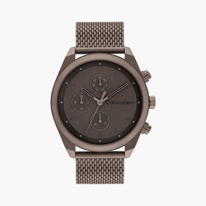 Calvin Klein Impact Multifunction Brown Round Dial Men's Watch - 25200361 - KRISHNA WATCH COMPANY