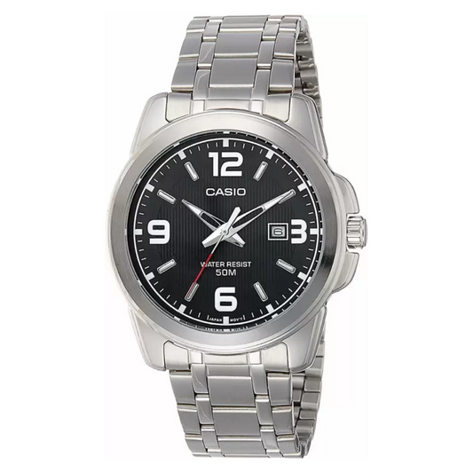 CASIO Silver Analog - Men's Watch ENTICER  MTP-1314D-1AVDF - A550