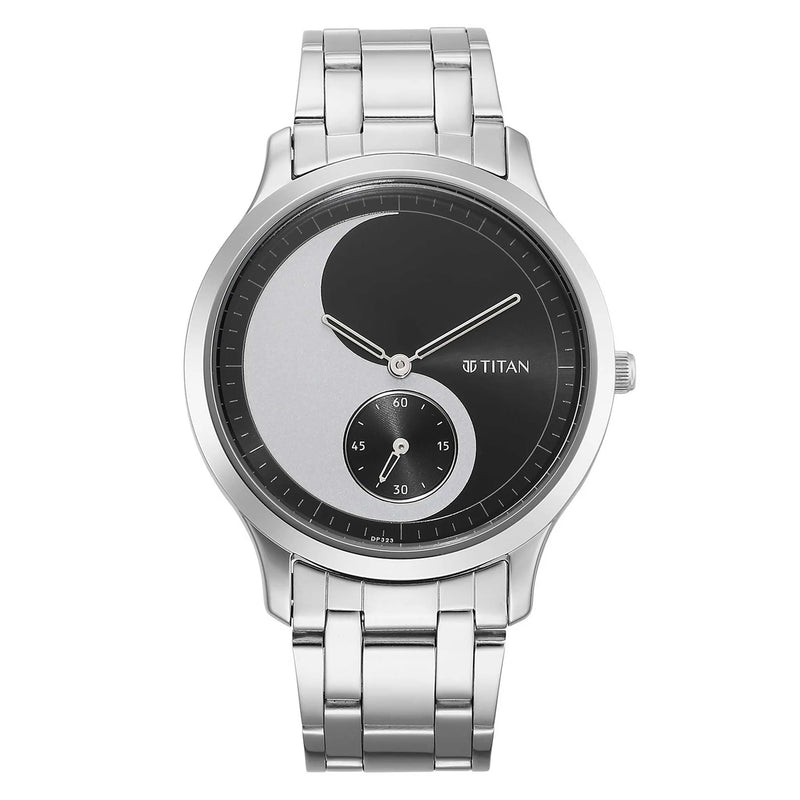 Titan Yin & Yang Black Dial Analog Watch for Men 1825SM02