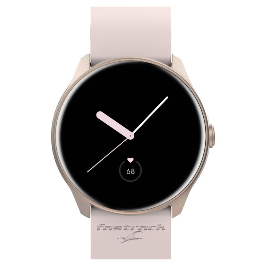 Fastrack Invoke Pro Smartwatch Pink - Enhanced Calling, Split-Screen Navigation, Water-Resistant 38094PP04