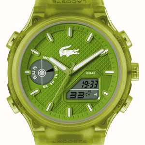 Lacoste LC33 Dual-Display Multifunction Green Silicone Strap 2011432 - KRISHNA WATCH COMPANY