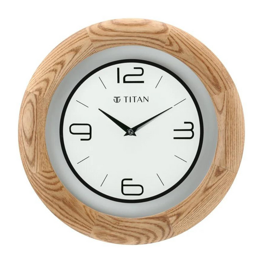 Wooden Brown Wall Clock with Glass Dial - 31.8 cm x 31.8 cm (Medium)  W0034WA01