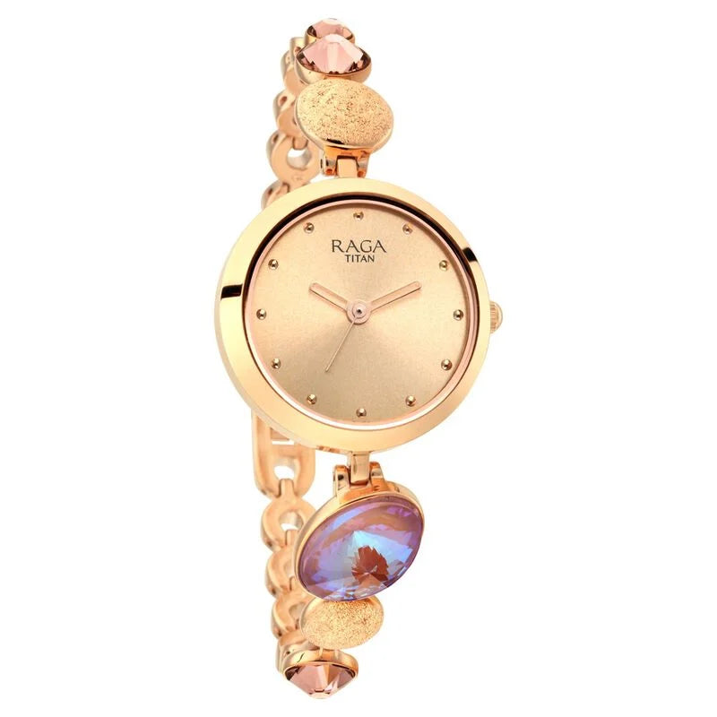 Titan Raga Women's Charm: Elegant Mother with Ornate Strap Watch - 2606WM08