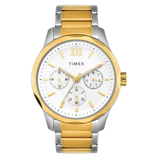 Timex Men White Round Multifunction Dial Watch- TW0TG7624