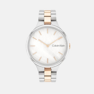 Calvin Klein Linked Female White Analog Stainless Steel Watch 25200428 - KRISHNA WATCH COMPANY