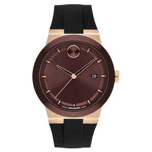 Movado Bold Men Quartz Cherry Dial Analog Silicone Watch - 3601214 - KRISHNA WATCH COMPANY