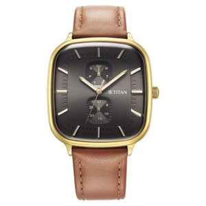 Titan Avant Garde Anthracite Dial Quartz watch for Men - 90178YL01 - KRISHNA WATCH COMPANY