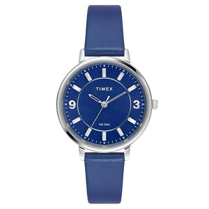 TIMEX Women Blue Round Dial Analog Watch - TWEL15818 - KRISHNA WATCH COMPANY
