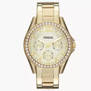 Fossil Riley Multifunction Gold-Tone Stainless Steel Watch - ES3203 - KRISHNA WATCH COMPANY