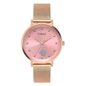 Timex Pink Dial Women's Watch - TWEL12924 - KRISHNA WATCH COMPANY